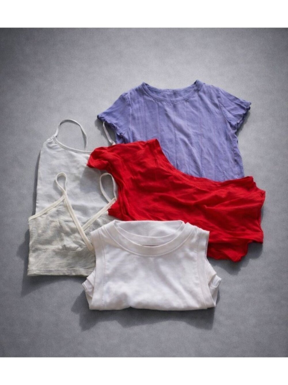 Women’s‎ Small Mixed Tops Lot – Red, Purple, White & Gray Casual Tees and Camis